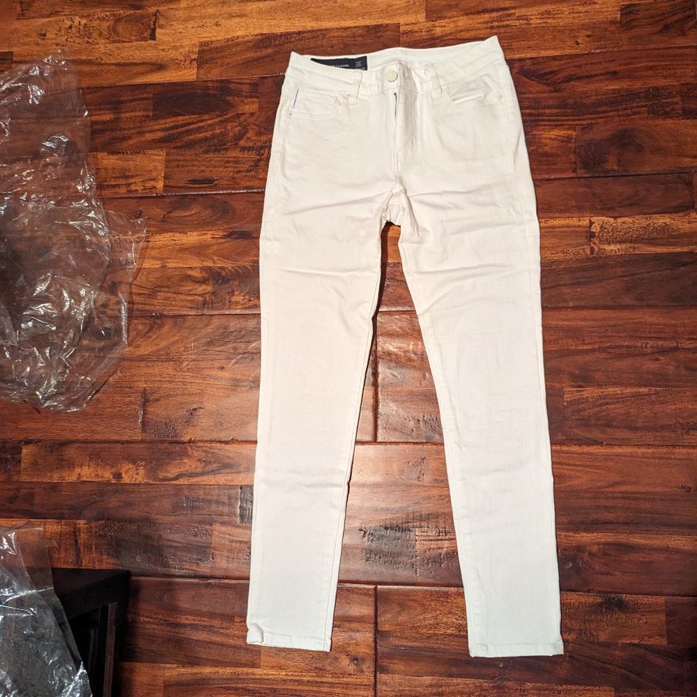 Armani Exchange Women's White Skinny Jeans